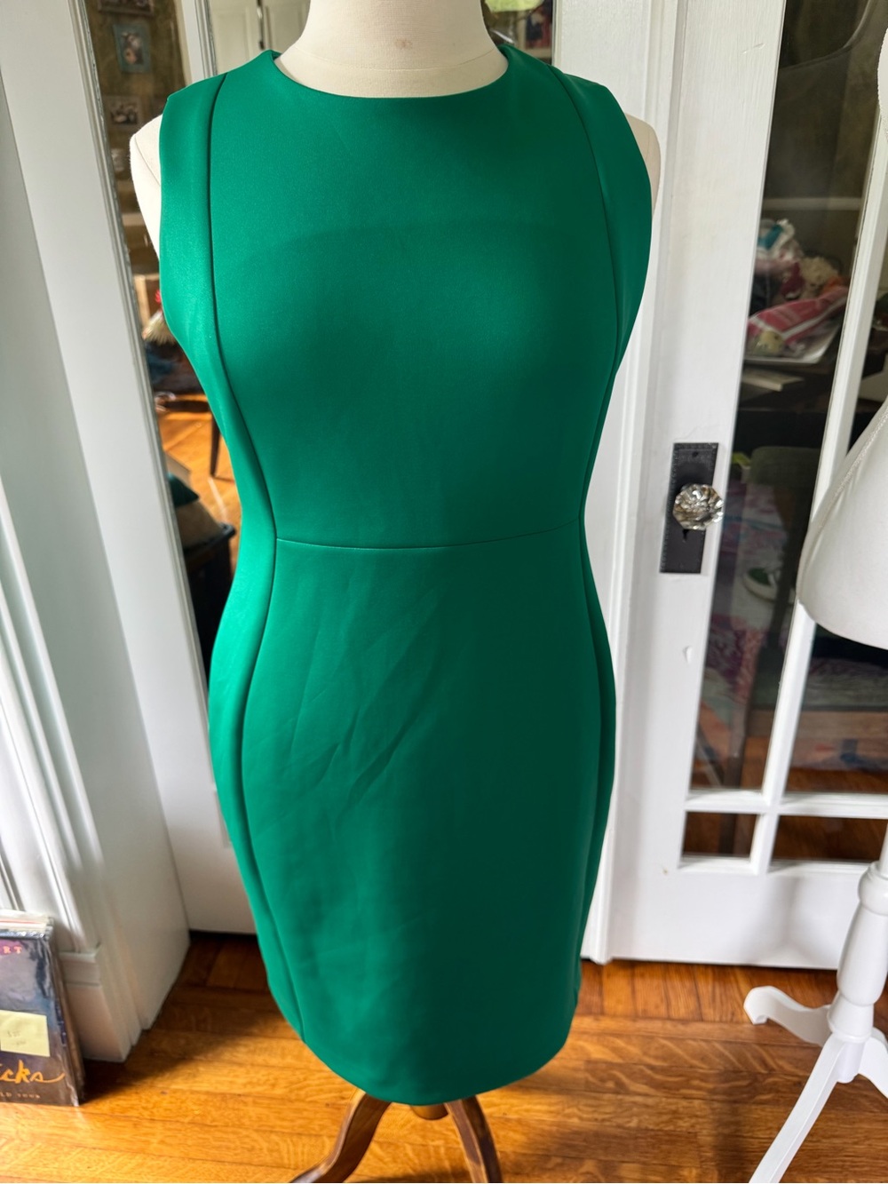 Calvin Klein Jewel Green Sleeveless Sheath Dress